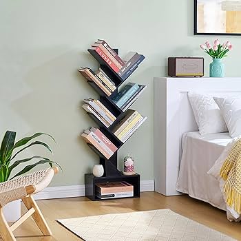Amazon.com: Hoctieon 6 Tier Tree Bookshelf, Tall Bookcase